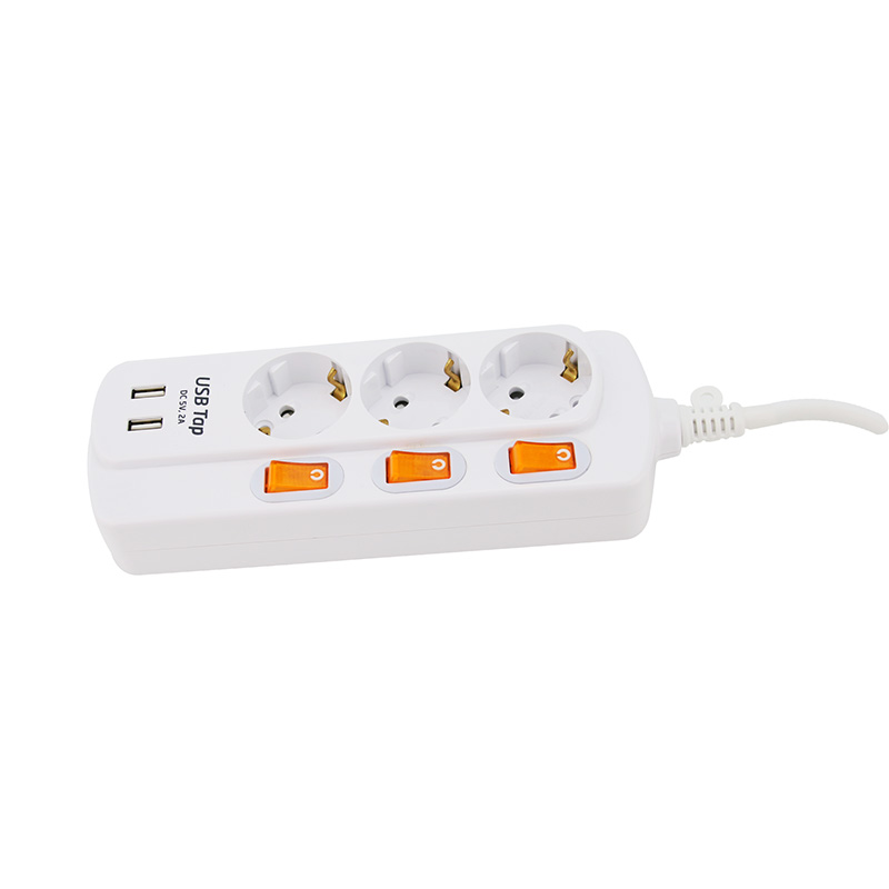 ความต้านทานทางเคมี 3 ช่องทางของสหภาพยุโรปซ็อกเก็ตมาตรฐานพร้อมพอร์ต USB 2 พอร์ตและสวิตช์ 3 ตัวแต่ละตัว ความต้านทานทางเคมี 3 ช่องทางของสหภาพยุโรปซ็อกเก็ตมาตรฐานพร้อมพอร์ต USB 2 พอร์ตและสวิตช์ 3 ตัวแต่ละตัว