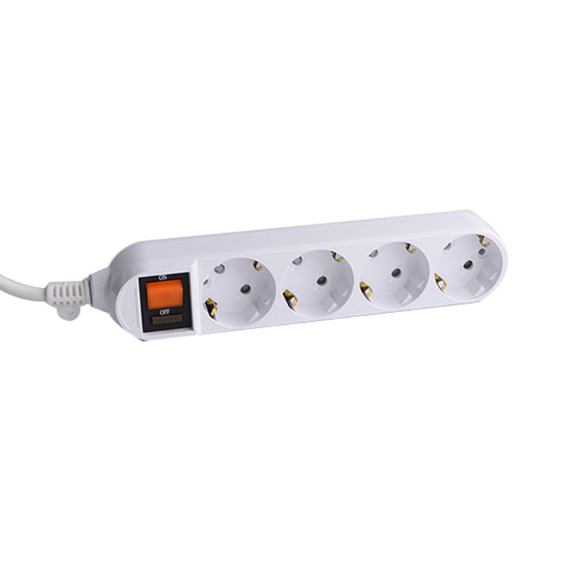 Cable3g 4 Outlets Socket EU Standard พร้อมสวิตช์ป้องกันโอเวอร์โหลด Cable3g 4 Outlets Socket EU Standard พร้อมสวิตช์ป้องกันโอเวอร์โหลด