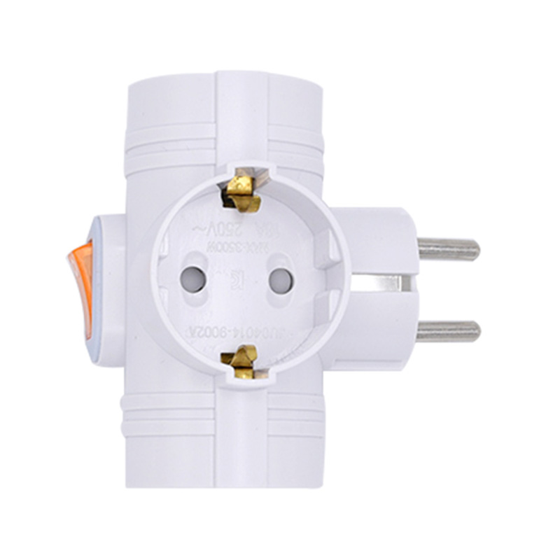 อุปกรณ์ทองแดงเต็มรูปแบบหลายตัว T Shape 3 in 1 Socket พร้อมสวิตช์ อุปกรณ์ทองแดงเต็มรูปแบบหลายตัว T Shape 3 in 1 Socket พร้อมสวิตช์